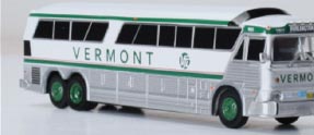 1970 MCI MC-7 Bus - Assembled -- Vermont Transit Lines (silver, white, green)