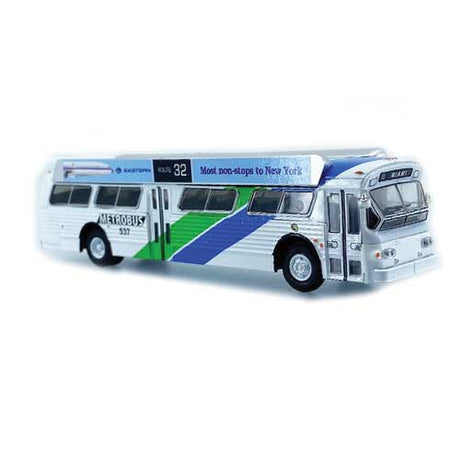 1980 GM 53102 (Fishbowl) Bus - Assembled -- Miami-Dade (white, green, blue, Bat Wing)