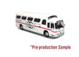1966 GM 4107 Motorcoach Bus - Assembled -- Gray Coach (Pearson Airport; white, red, black)-1