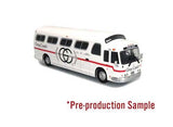 1966 GM 4107 Motorcoach Bus - Assembled -- Gray Coach (Pearson Airport; white, red, black)-1