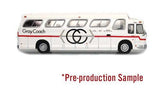 1966 GM 4107 Motorcoach Bus - Assembled -- Gray Coach (Pearson Airport; white, red, black)-2