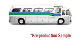 1966 GM 4107 Motorcoach Bus - Assembled -- Voyageur Colonial (Destination: Montreal Express: white, silver, green, blac-2
