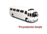 1966 GM 4107 Motorcoach Bus - Assembled -- Painted, Unlettered (silver, white)-1