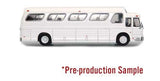 1966 GM 4107 Motorcoach Bus - Assembled -- Painted, Unlettered (silver, white)-2