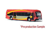 Proterra ZX-5 Bus - Assembled -- Washington DC Circulator (red, yellow, gray)-1