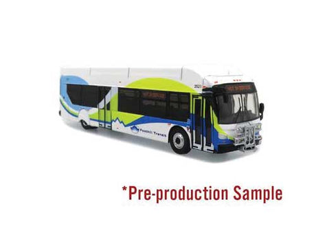 New Flyer Xcelsior XN40 Bus - Assembled -- Foothill Transit (white, blue, yellow)-1