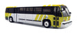 1987-1994 TMC RTS Transit Bus - Assembled -- Dallas Area Rapid Transit DART (white, yellow)