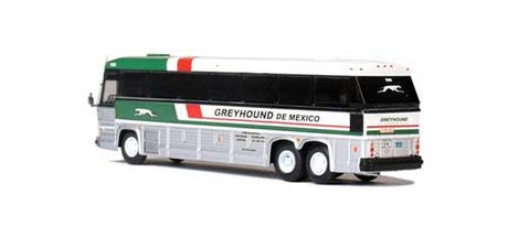 1984 MCI MC-9 Motorcoach Bus - Assembled -- Greyhound de Mexico (silver, white, green, red)-2