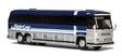 1985 MCI MC-9 Motorcoach Bus - Assembled -- Shortline (silver, blue, white)-1