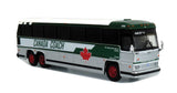 1985 MCI MC-9 Motorcoach Bus - Assembled -- Canada Coach (silver, white, green, red)-1
