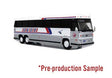 MCI MC-12 Bus - Assembled -- Grey Goose (silver, blue, red, white)-1
