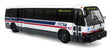 1987-1994 TMC RTS Transit Bus - Assembled -- Chicago Transit Authority (white, red, blue)