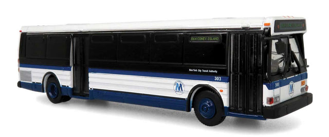 Grumman 870 Transit Bus - Assembled -- New York MTA (black, white, Coney Island Destination)