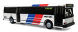 Grumman 870 Transit Bus - Assembled -- Houston, Texas, Metro (white, red, blue, black, Destination 40 Park Place)