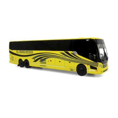 2022 Prevost H3-45 Coach - Assembled -- All Aboard America (yellow, black, gray)