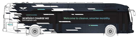New Flyer Xcelsior XE40 Electric Bus - Assembled -- NFI Corporate Deminstrator (black, white)