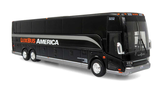 VanHool TX-45 Motorcoach Bus - Assembled -- Luxbus America (black, graphite, orange)