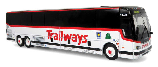 2022 Prevost H3-45 Coach - Assembled -- Adirondack Transit Lines Trailways (white, black, red)