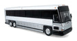 MCI D4000 Coach - Assembled -- Painted, Unlettered (white, silver, black)