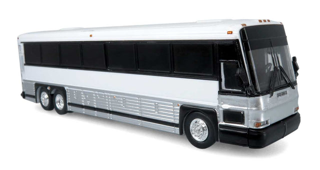 MCI D4000 Coach - Assembled -- Painted, Unlettered (white, silver, black)