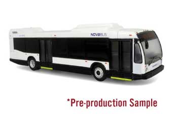 Nova Bus LFSD Transit Bus - Assembled -- Painted, Unlettered (white, silver)