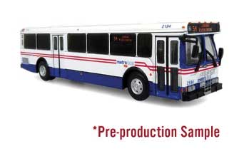 Orion V Transit Bus - Assembled -- Washington DC WMATA (white, blue, red)