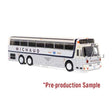 1971 Eagle Model 05 Bus - Assembled -- Michaud Trailways (silver, cream, black)