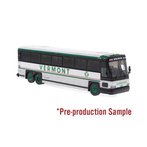 MCI D4000 Coach - Assembled -- Vermont Transit (white, silver, black, red)