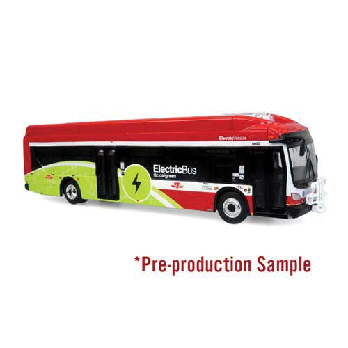 New Flyer Xcelsior Charge Electric Transit Bus - Assembled -- Toronto Transit Commission TTC (red, white, green)