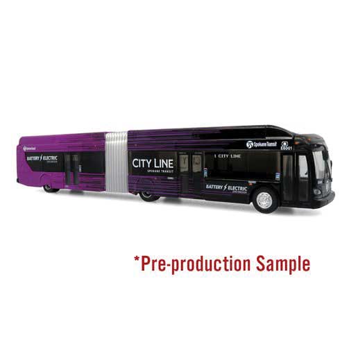 NFI Xcelsior XE60 5-Door Ariculated Bus - Assembled -- Spokane Transit (black, purple)