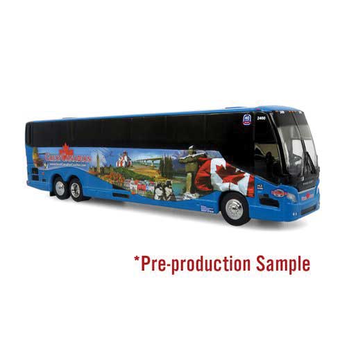 Provost H3-45 Motorcoach Bus - Assembled -- Great Canadian (blue, black, Scenery Mural)