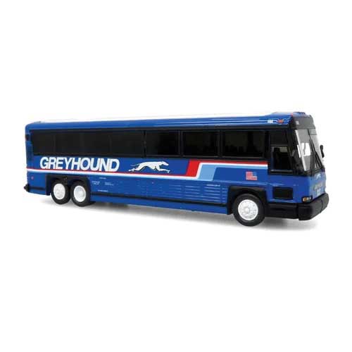 MCI D4000 Coach - Assembled -- Greyhound (blue, white, red, black)