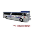 1964 MCI MC-5A Coach Bus - Assembled -- Greyhound Canada (silver, white, blue, yellow)
