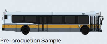 New Flyer D40LF Transit Bus - Assembled -- Massachusetts Bay Transportation Authority MBTA (white, yellow, gray)
