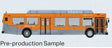 New Flyer C40LF Transit Bus - Assembled -- METRO Los Angeles (orange, gray)