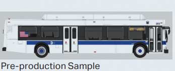 New Flyer C40LF Transit Bus - Assembled -- New York MTA (white, blue)
