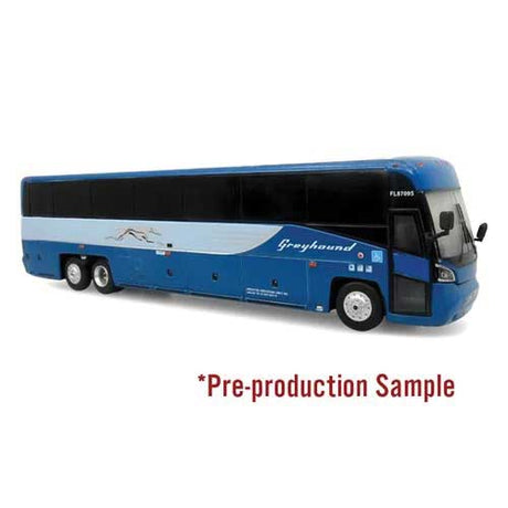 MCI D4520 Coach Bus - Assembled -- Greyhound (blue, silver, white)