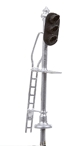 Vertical Signal - Assembled, Painted, Prewired -- Three-Light w/LEDs