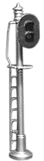Vertical Signal - Assembled, Painted, Prewired -- Two-Light w/LEDs
