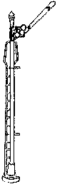 Semaphore Signal -- 3-Position w/Relay Box for Base & LED-1