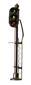 Vertical Signal -- Three-Light w/LEDs