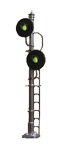 Union Switch & Signal Searchlight Signal -- Offset Double Head