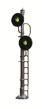 Union Switch & Signal Searchlight Signal -- Offset Double Head
