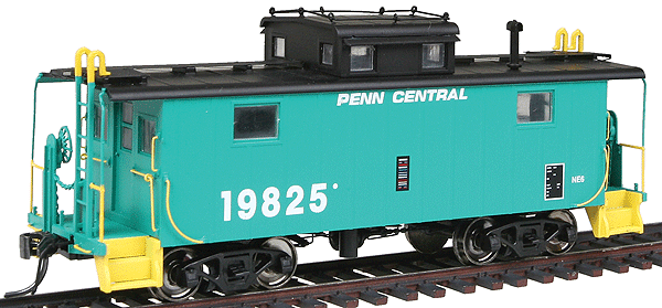 Centralia Car Shops NE-5 Caboose - Ready to Run -- Penn Central (Jade Green, black)