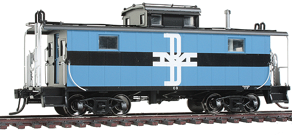 Centralia Car Shops NE-5 Caboose - Ready to Run -- Boston & Maine (McGinnis Scheme, blue, black Stripe, Large Logo)