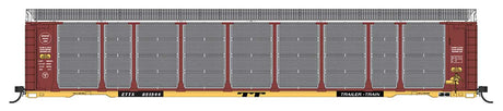 Tri-Level Enclosed Auto Rack - Ready to Run -- Missouri Pacific ETTX #851504 (Boxcar Red, yellow, black, silver, MP Buzz Sa
