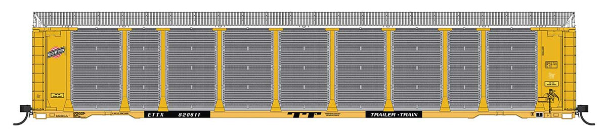 Tri-Level Enclosed Auto Rack - Ready to Run -- Chicago & North Western ETTX #701388 (yellow, black, red, silver)