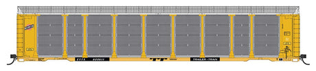 Tri-Level Enclosed Auto Rack - Ready to Run -- Chicago & North Western ETTX #701402 (yellow, black, red, silver)