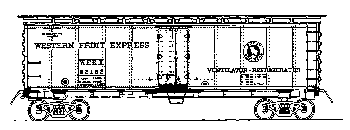 R-40-10 Steel Side Ice Bunker Refrigerator Car -- Western Fruit Express (Reefer Orange, Boxcar Red roof & ends)