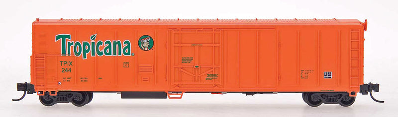 57' Mechanical Refrigerator Car - Ready to Run -- Tropicana (1991, orange, green, leaf over "i", green data, figure head)